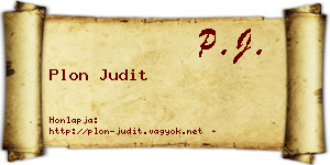 Plon Judit névjegykártya